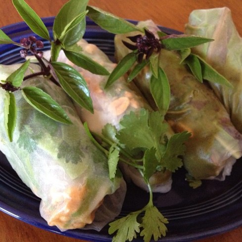 Thai Basil Peanut Fresh Rolls