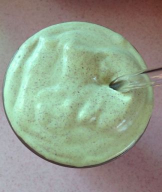 *green coconut cacao chip power smoothie