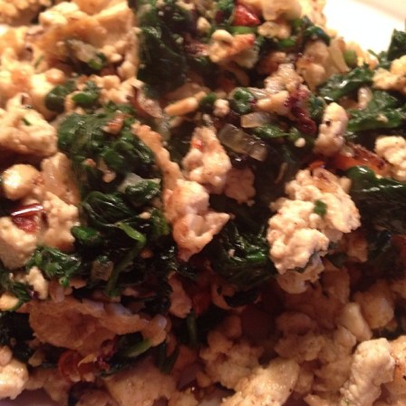 *tofu spinach scramble