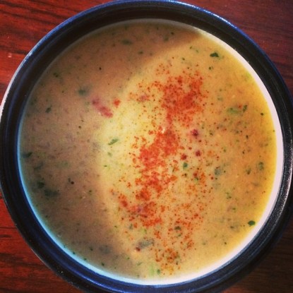 *cheddar cheesy broccoli soup