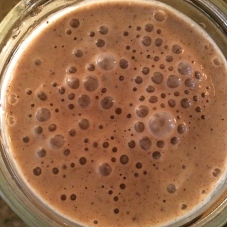 *peanutbutter cacao chip smoothie