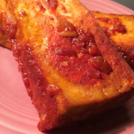 Baked Tofu Marinara Steaks