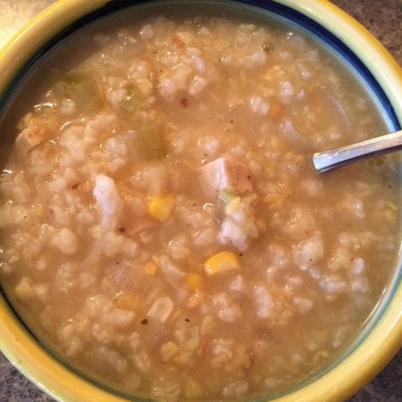 *White Girl Gingered Cabbage & Corn Congee